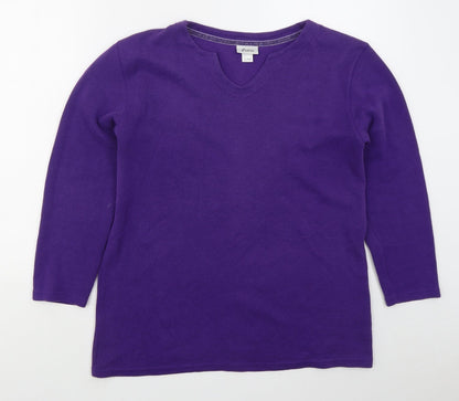 Womens UK Size S Para Purple Basic T-Shirt