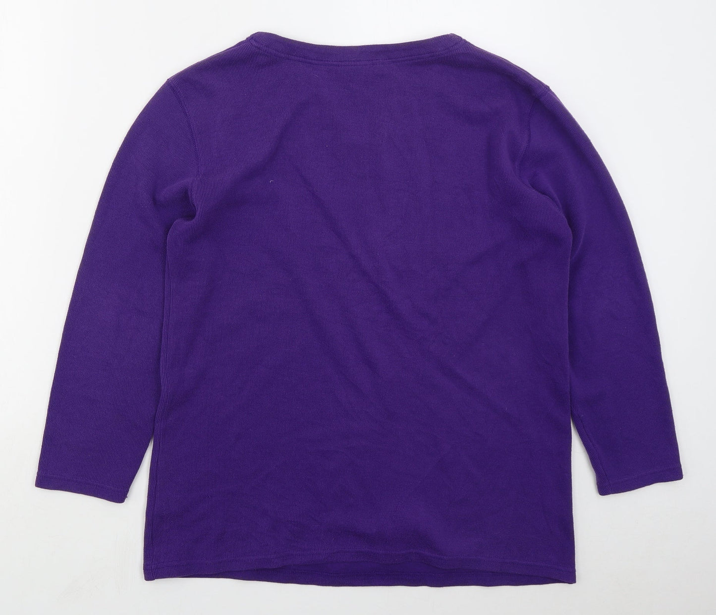Womens UK Size S Para Purple Basic T-Shirt