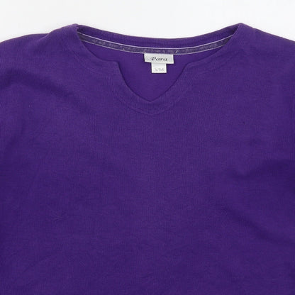 Womens UK Size S Para Purple Basic T-Shirt