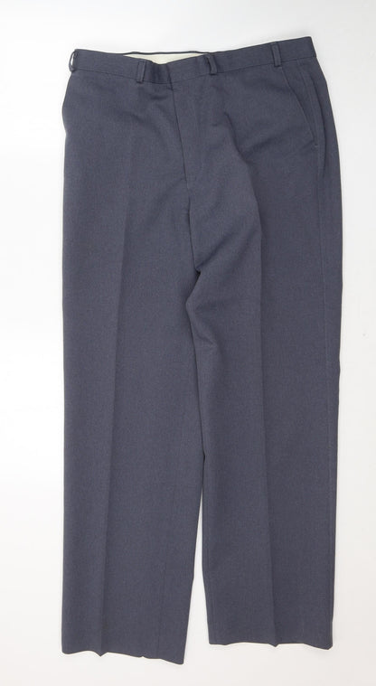 Saint Mitchel Womens Blue  Polyester Trousers  Size 36 in L31 in Regular Button