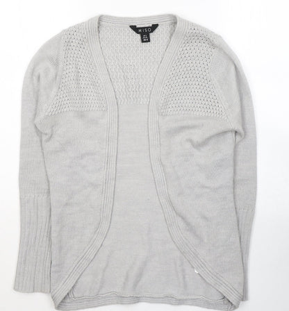 Womens UK Size 8 Miso Grey Cardigan Jumper