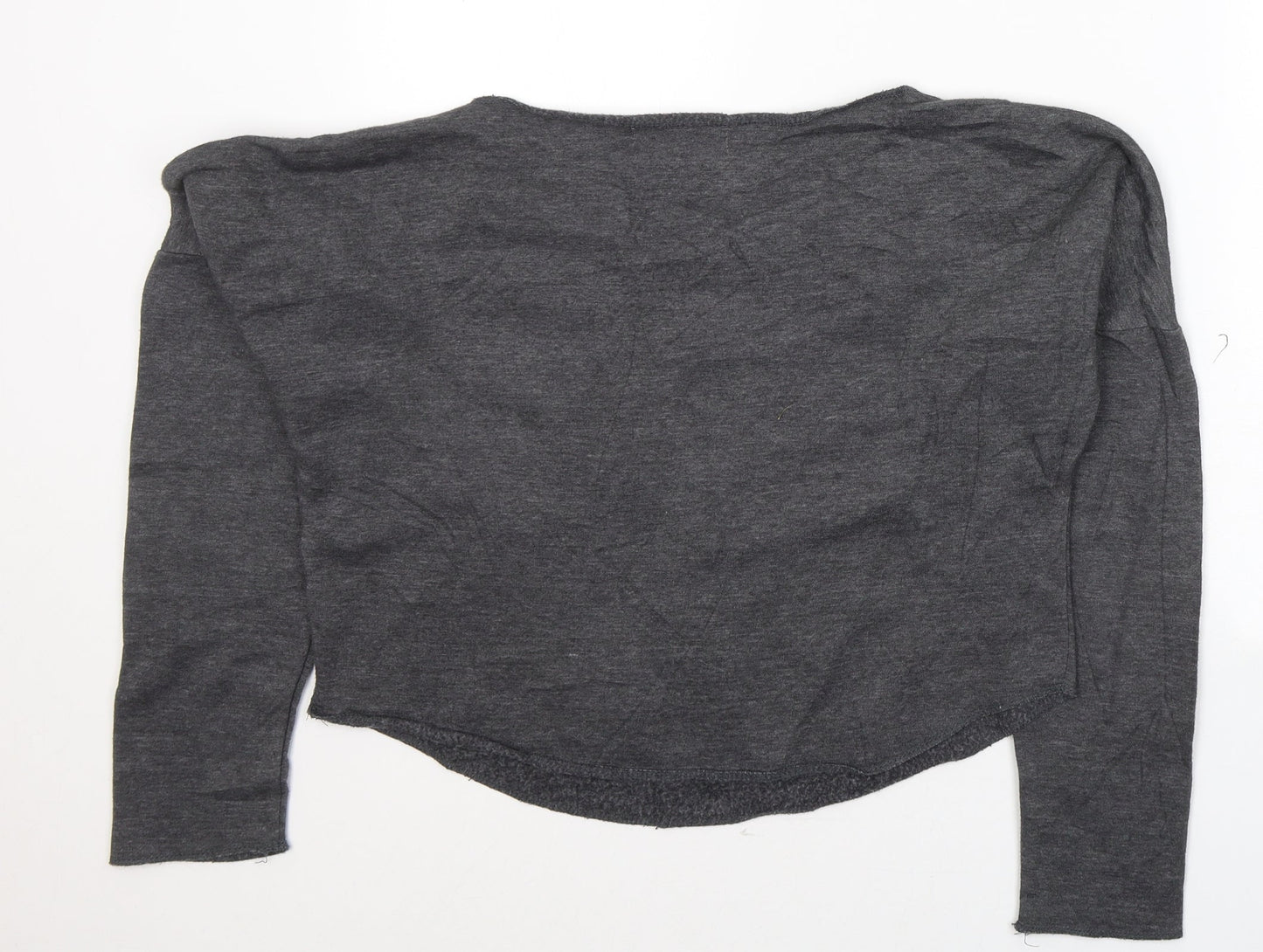 qbuk Womens Grey  Polyester Pullover Sweatshirt Size M  Pullover - triangle