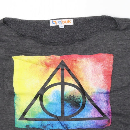qbuk Womens Grey  Polyester Pullover Sweatshirt Size M  Pullover - triangle