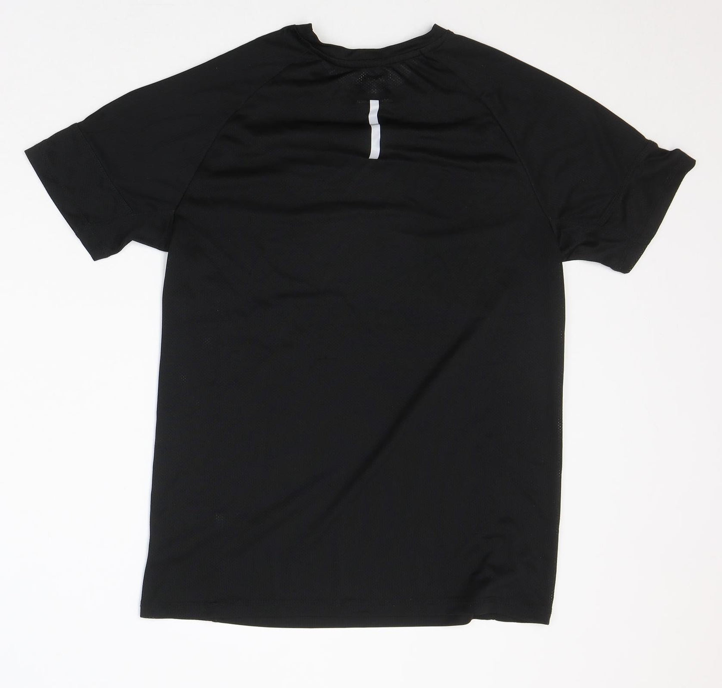 WORKOUT Womens Black  Polyester Basic T-Shirt  Round Neck Pullover
