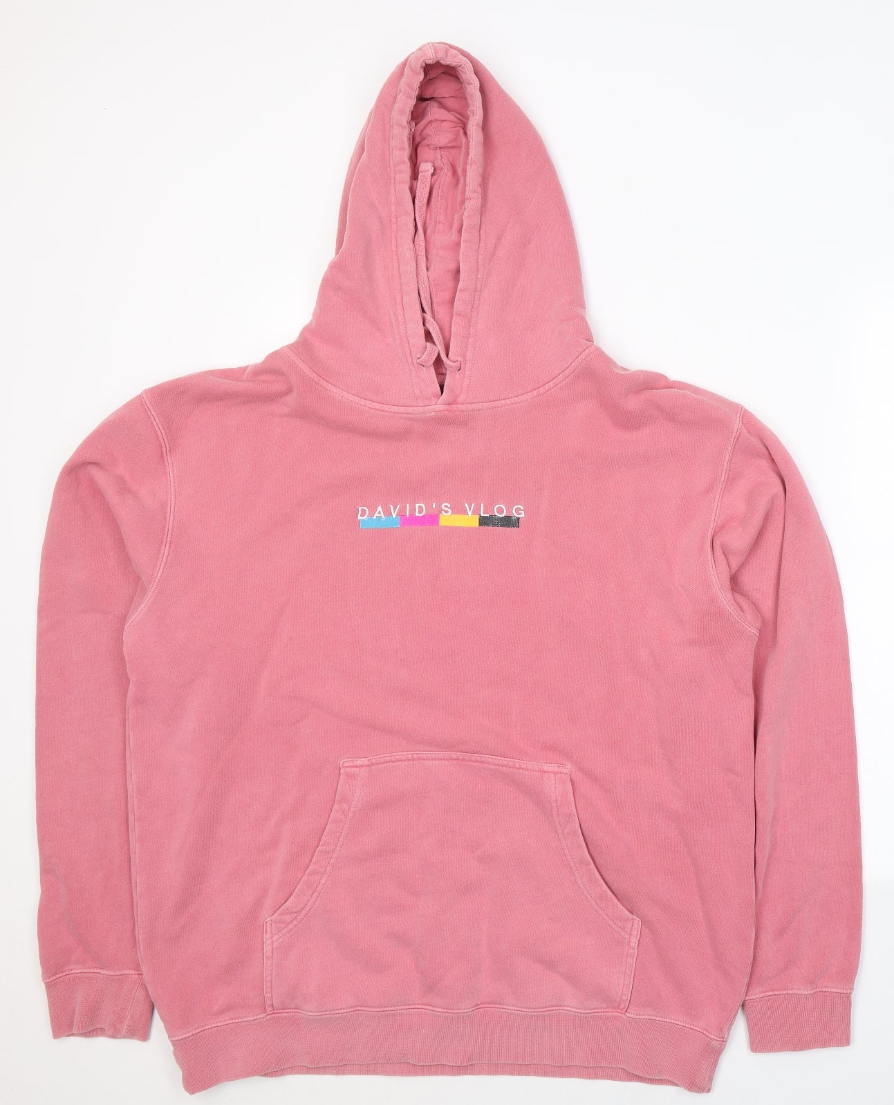 Independent Trading Company Womens Pink  Cotton Pullover Hoodie Size L  Pullover - David's Vlog