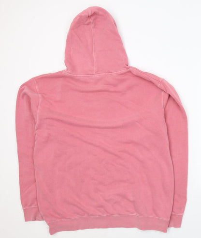 Independent Trading Company Womens Pink  Cotton Pullover Hoodie Size L  Pullover - David's Vlog