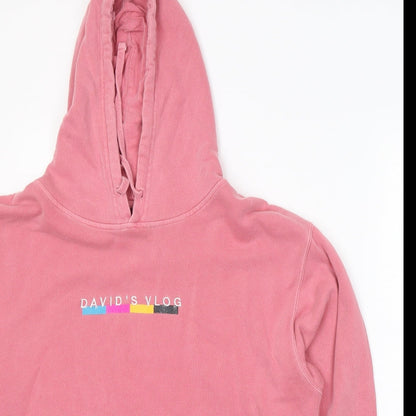 Independent Trading Company Womens Pink  Cotton Pullover Hoodie Size L  Pullover - David's Vlog