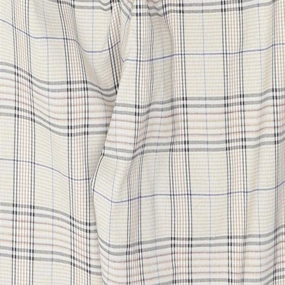 Angora Womens Beige Plaid Polyester Trousers  Size S L23 in Regular Tie