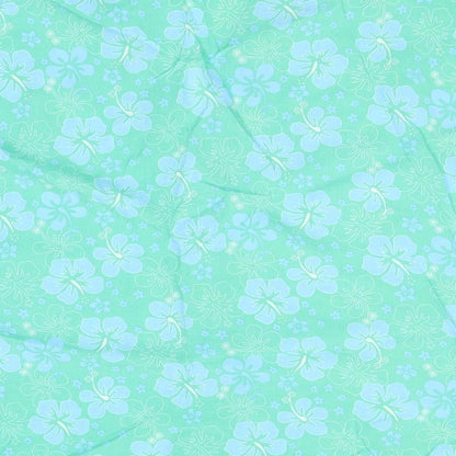 Primark Womens Green Floral Viscose Basic Button-Up Size 12 Collared