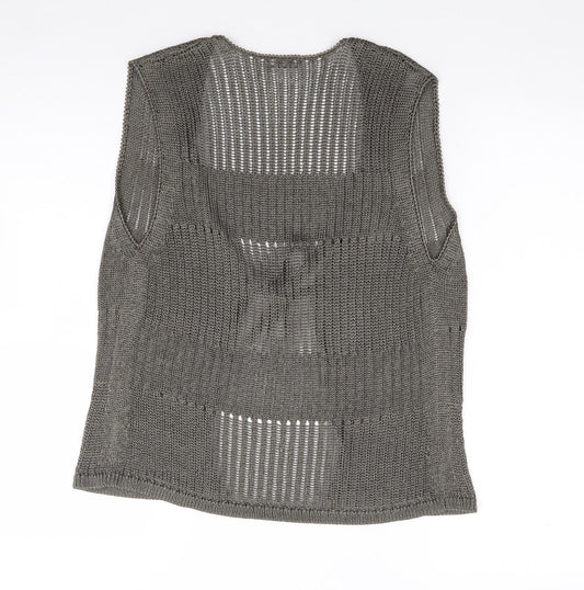 Gerry Weber Womens Green V-Neck  Viscose Cardigan Jumper Size 12