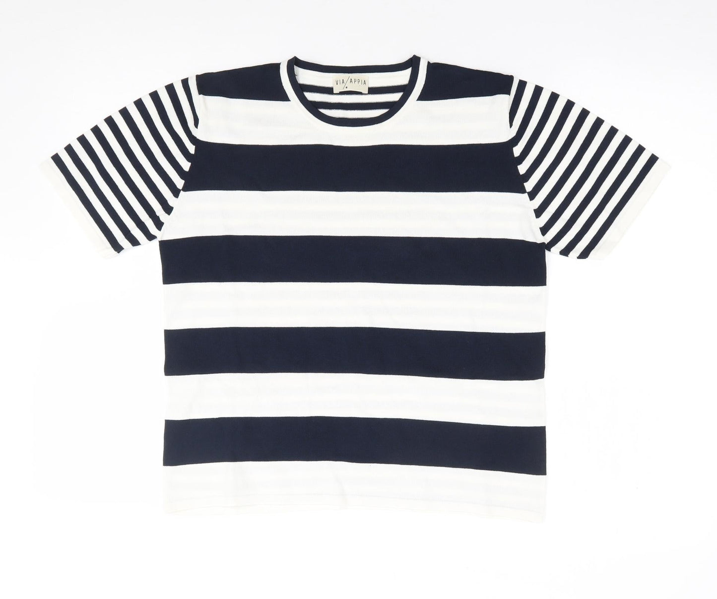 Womens UK Size 12 Via Appia Multicoloured Jersey T-Shirt