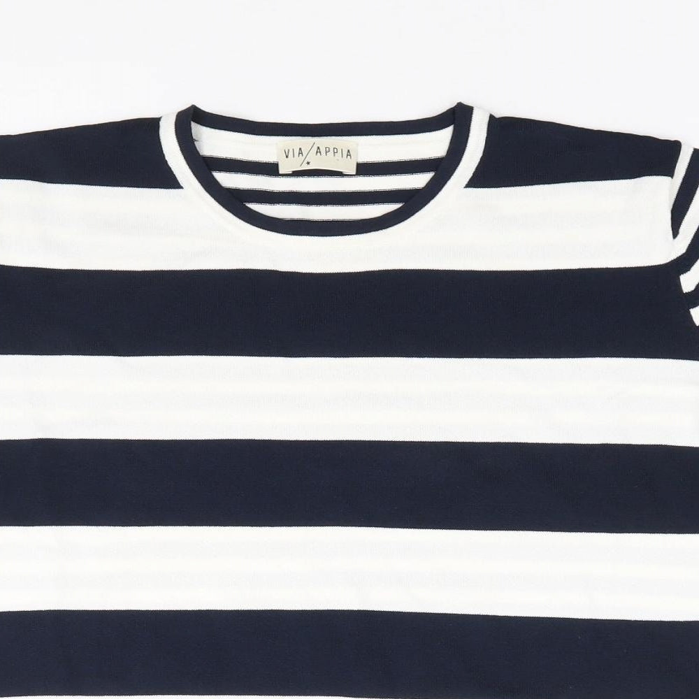 Womens UK Size 12 Via Appia Multicoloured Jersey T-Shirt