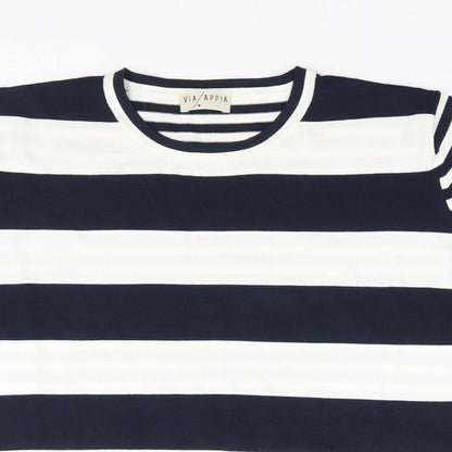 Womens UK Size 12 Via Appia Multicoloured Jersey T-Shirt