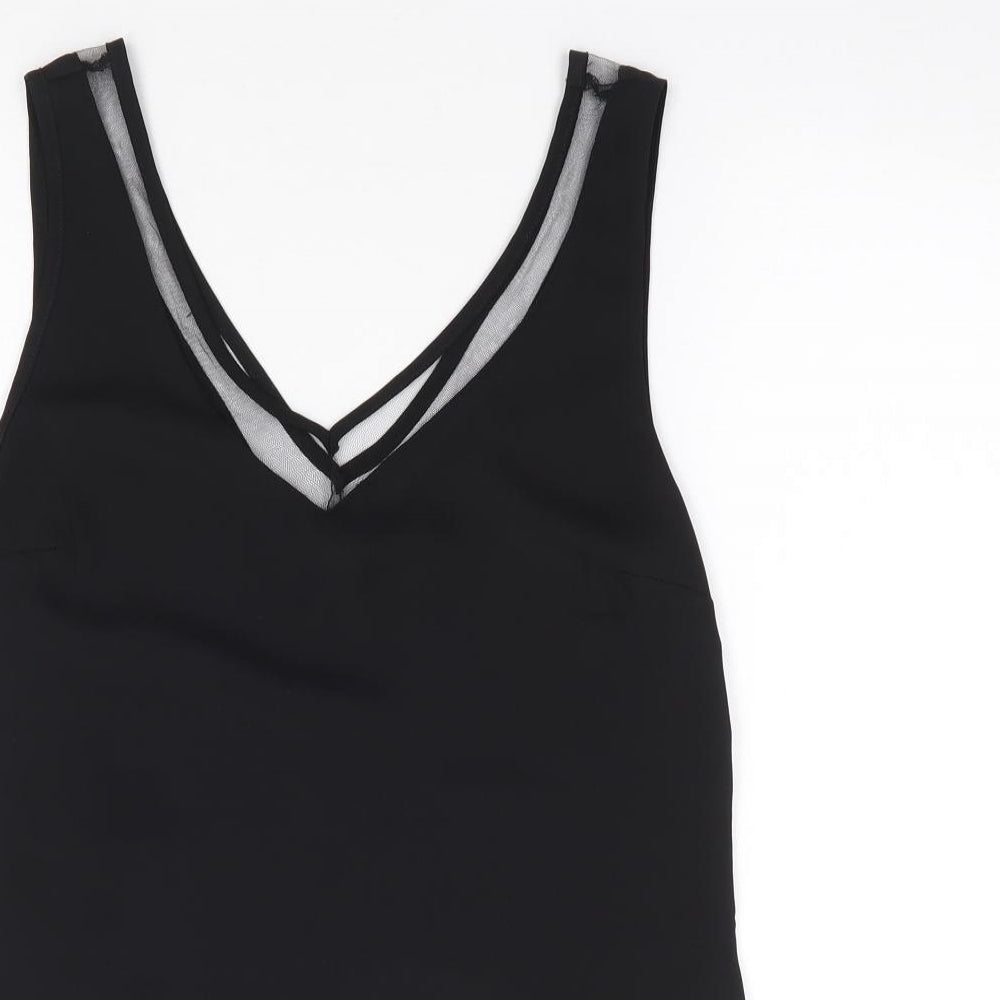 Womens UK Size 6 ASOS Black Jersey Tank