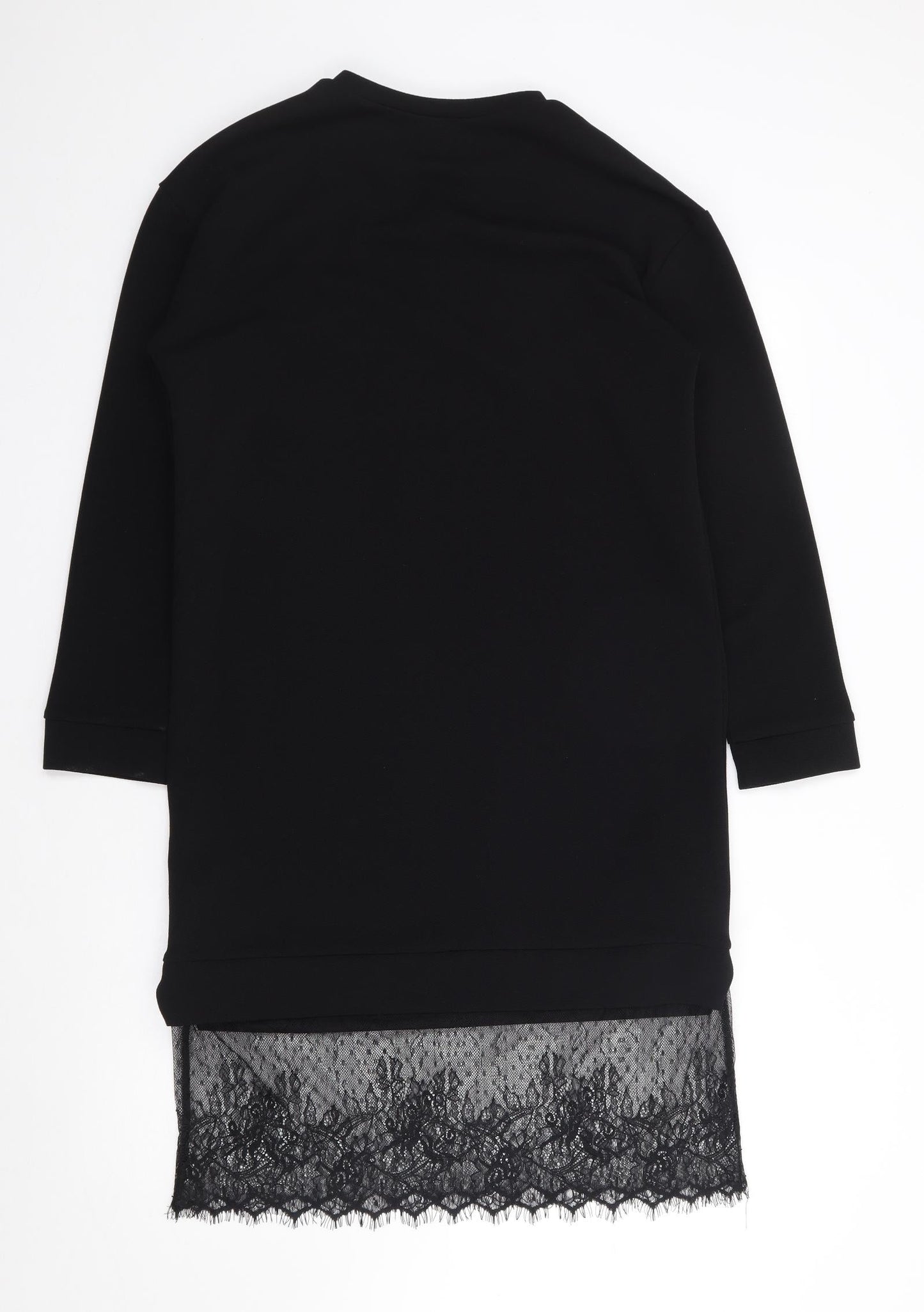 ASOS Womens Black  Polyester Shift  Size 6  Crew Neck Pullover