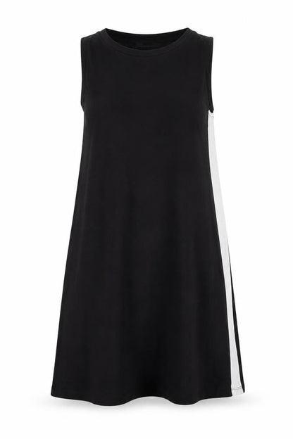 Pull & Bear Womens Black  Viscose Tank Dress  Size S  Crew Neck Pullover