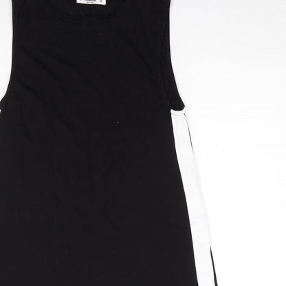 Pull & Bear Womens Black  Viscose Tank Dress  Size S  Crew Neck Pullover