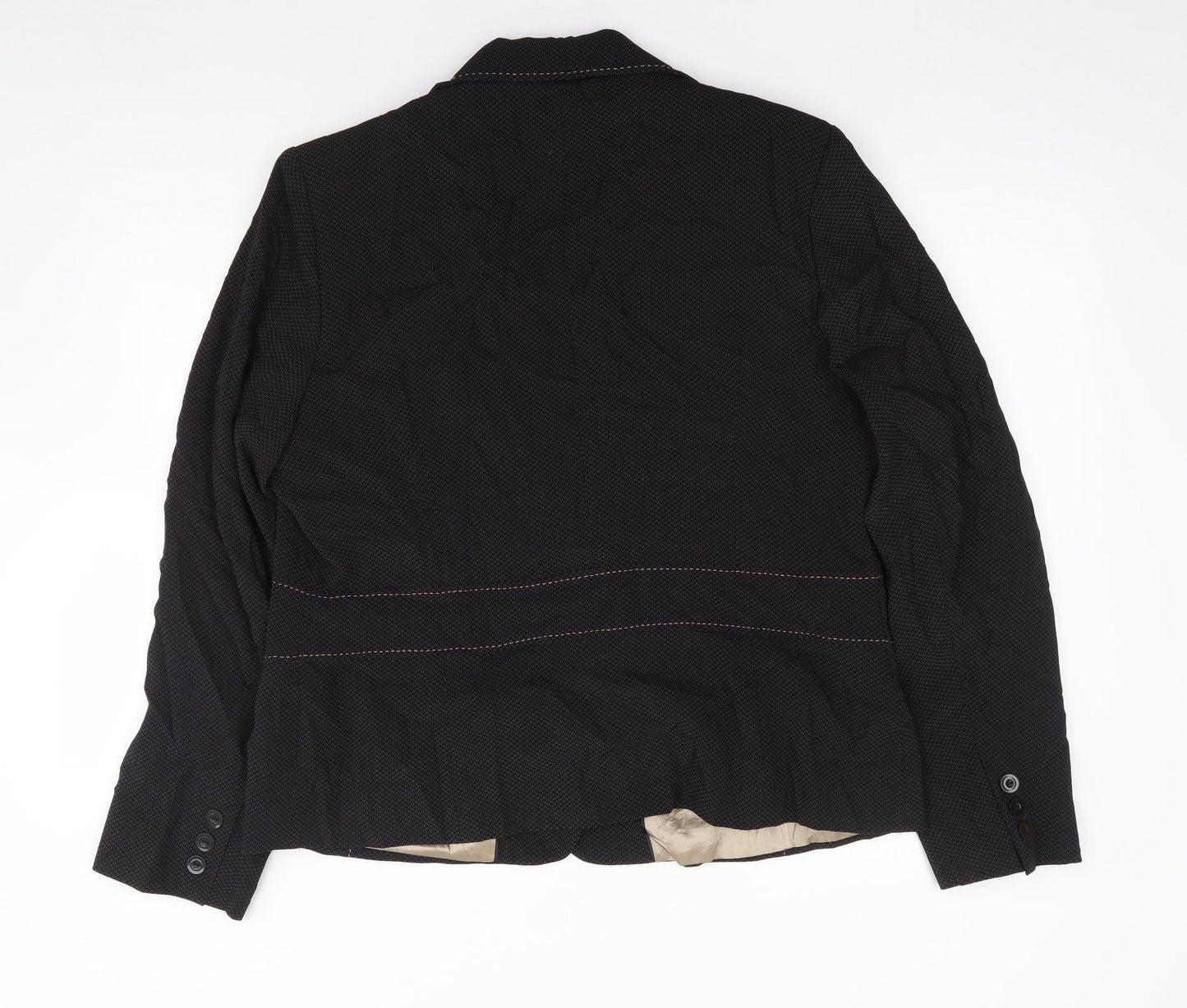 Papaya Womens Brown Geometric Polyester Jacket Suit Jacket Size M