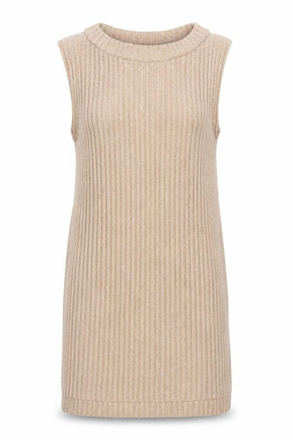ASOS Womens Beige  Polyester Tank Dress  Size 10  Round Neck Pullover