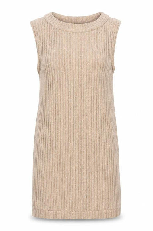 ASOS Womens Beige  Polyester Tank Dress  Size 10  Round Neck Pullover