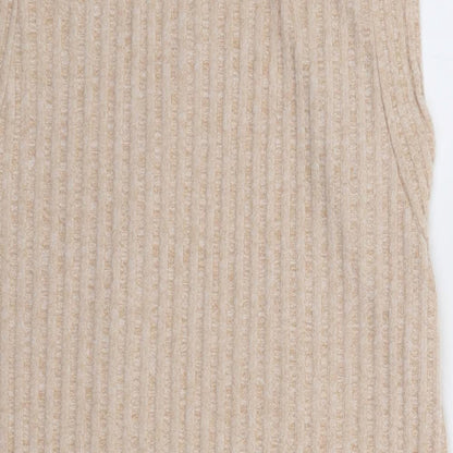 ASOS Womens Beige  Polyester Tank Dress  Size 10  Round Neck Pullover