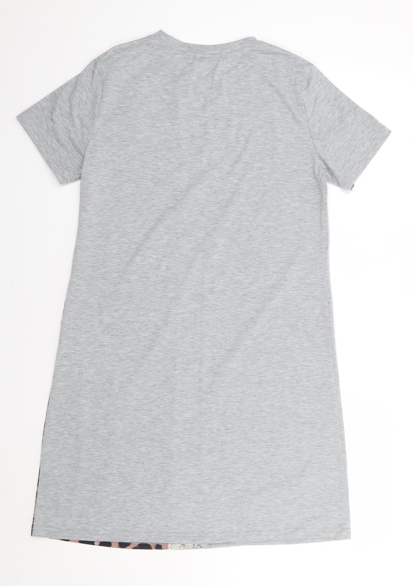 SheIn Womens Multicoloured Geometric Polyester T-Shirt Dress  Size M  Crew Neck Pullover