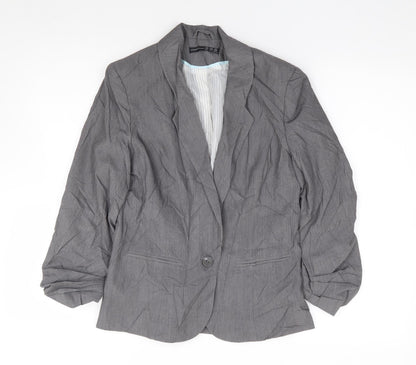 Primark Womens Grey  Polyester Jacket Suit Jacket Size 10