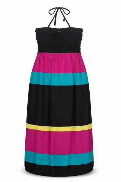 Per Una  Womens Multicoloured Striped Polyester Maxi  Size S  Halter Pullover