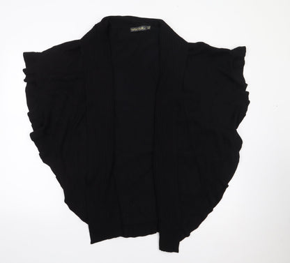 Paramour Womens Black V-Neck  Viscose Cape Jumper One Size