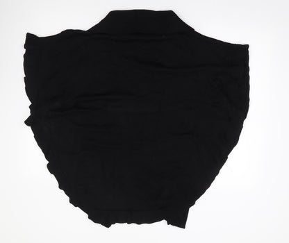 Paramour Womens Black V-Neck  Viscose Cape Jumper One Size