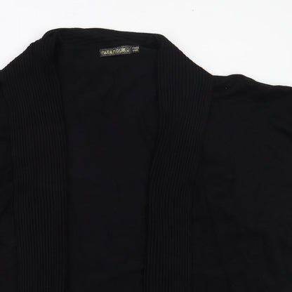 Paramour Womens Black V-Neck  Viscose Cape Jumper One Size
