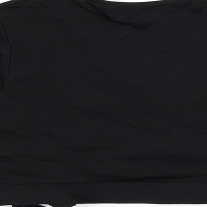 Womens UK Size 14 New Look Black Wrap Blouse
