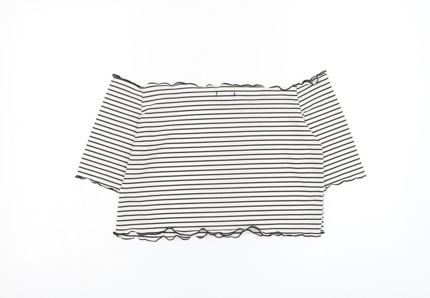 Womens UK Size 16 PRETTYLITTLETHING White Cropped Blouse