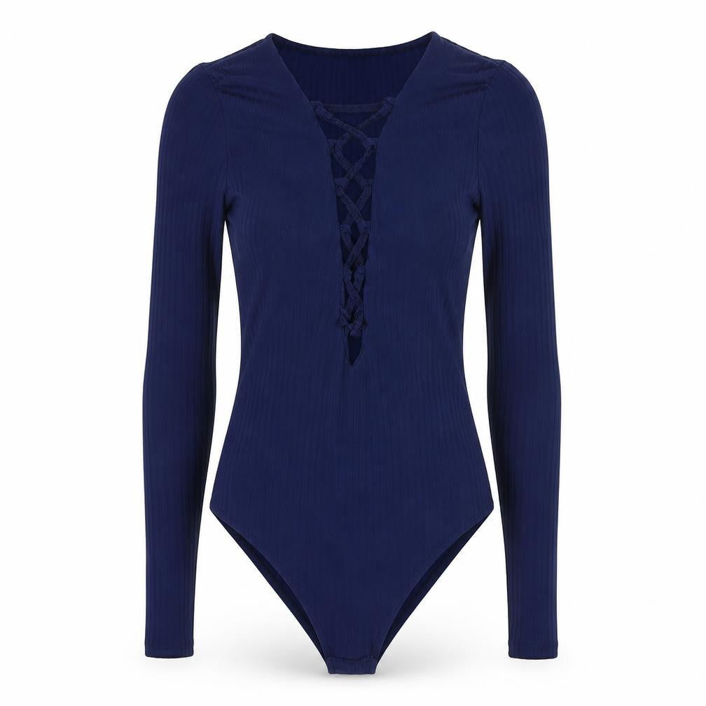 Womens UK Size 10 Missguided One-Piece Blue Bodysuit