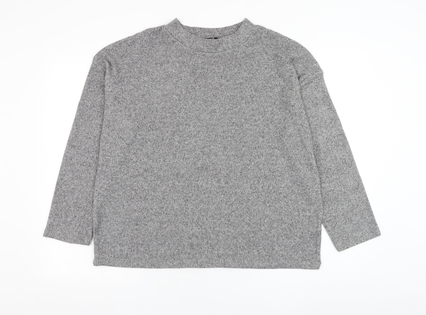 F&F Womens Grey Round Neck  Polyester Pullover Jumper Size M