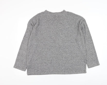 F&F Womens Grey Round Neck  Polyester Pullover Jumper Size M