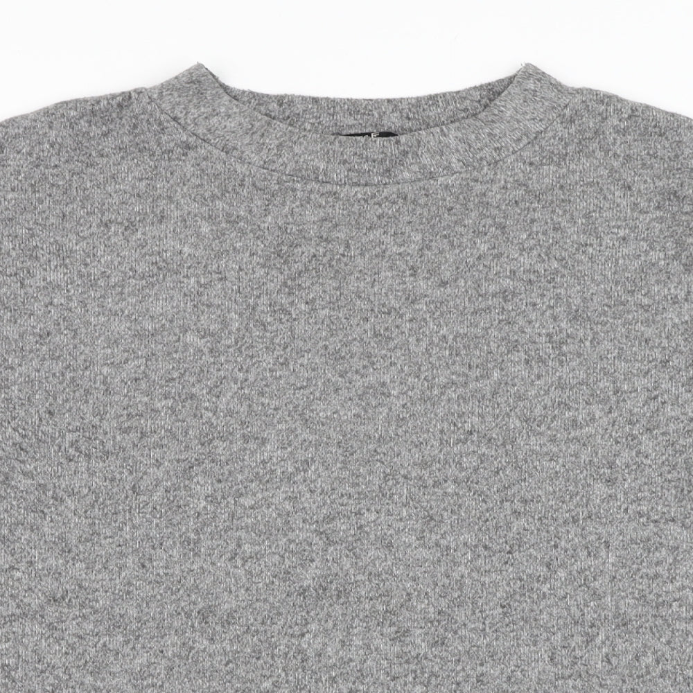 F&F Womens Grey Round Neck  Polyester Pullover Jumper Size M