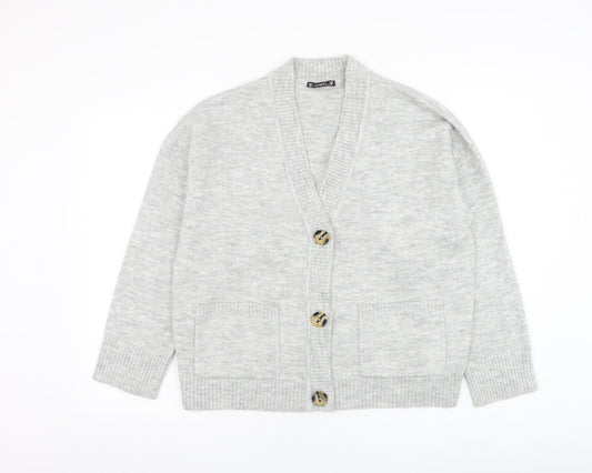 Womens UK Size M Dunnes Stores Grey Cardigan Jumper