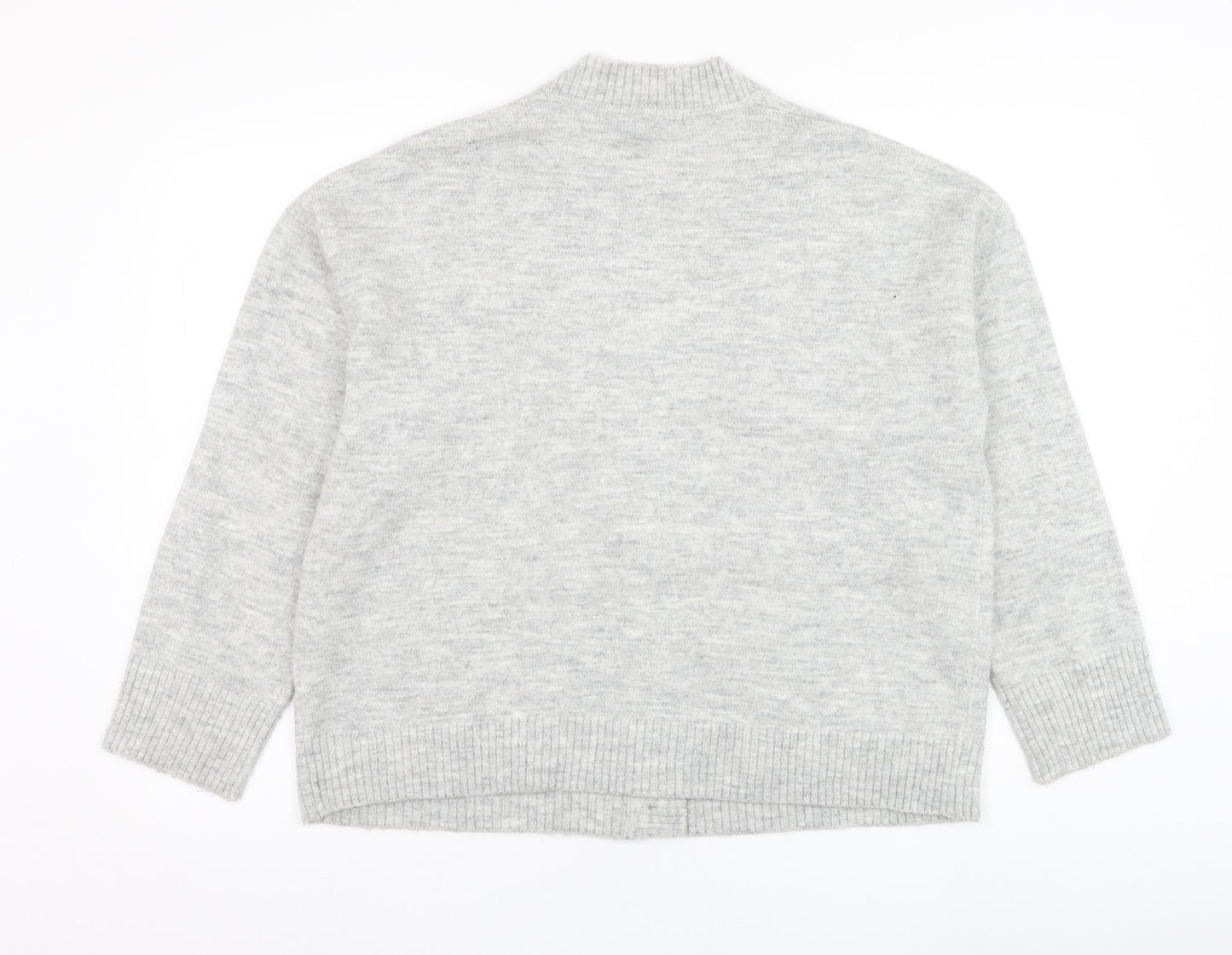Womens UK Size M Dunnes Stores Grey Cardigan Jumper