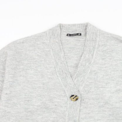 Womens UK Size M Dunnes Stores Grey Cardigan Jumper