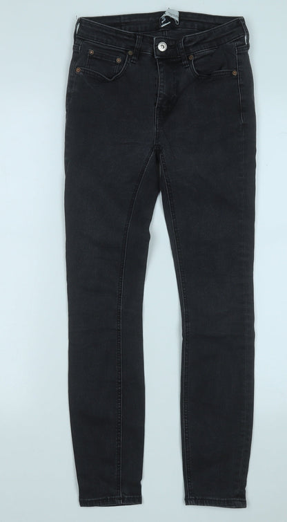 Zara Womens Grey  Cotton Mom Jeans Size 6 L26 in Regular