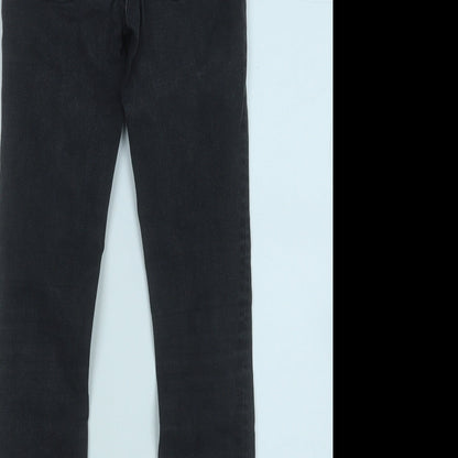 Zara Womens Grey  Cotton Mom Jeans Size 6 L26 in Regular