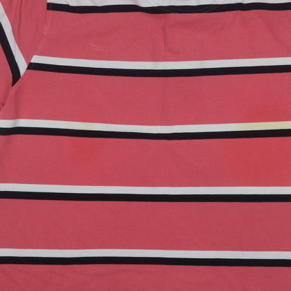 STONE BAY Mens Pink Striped Cotton  Polo Size XL Collared