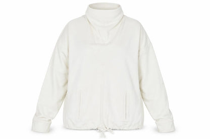 Gallery Womens White  Viscose Pullover Sweatshirt Size XL