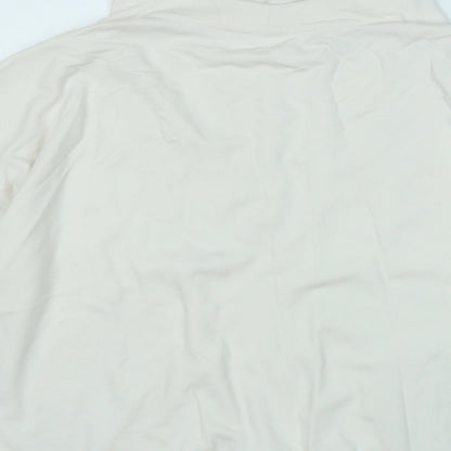 Gallery Womens White  Viscose Pullover Sweatshirt Size XL