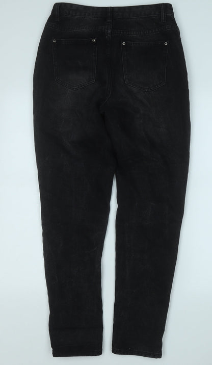 I SAW IT FIRST Womens Black  Cotton Straight Jeans Size 8 L29 in Regular