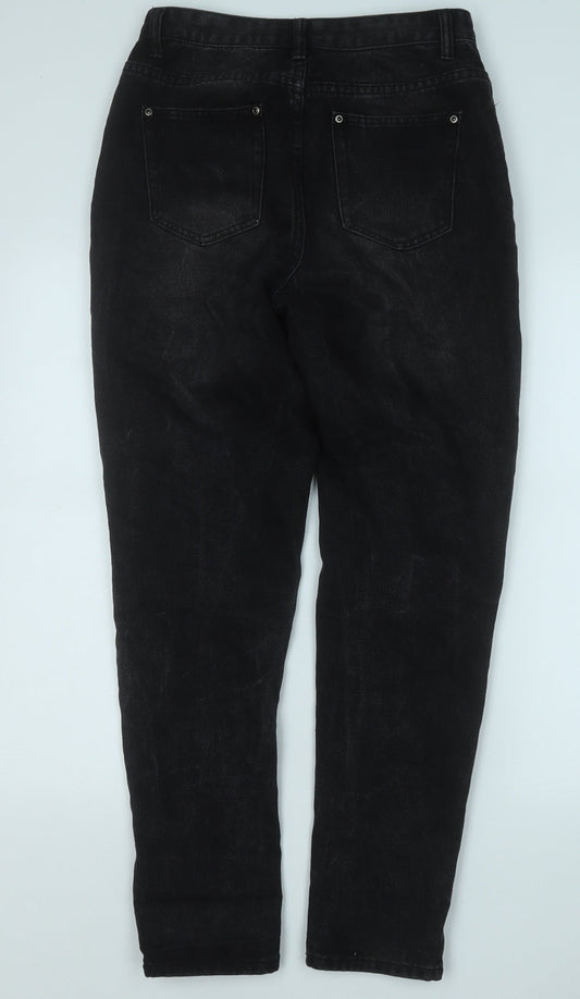 I SAW IT FIRST Womens Black  Cotton Straight Jeans Size 8 L29 in Regular