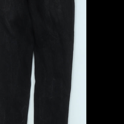 I SAW IT FIRST Womens Black  Cotton Straight Jeans Size 8 L29 in Regular