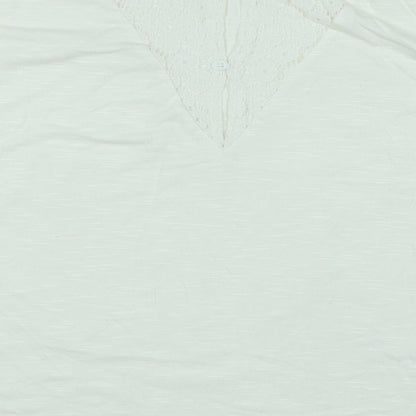 SheIn Womens White Round Neck  Polyester Pullover Jumper Size S