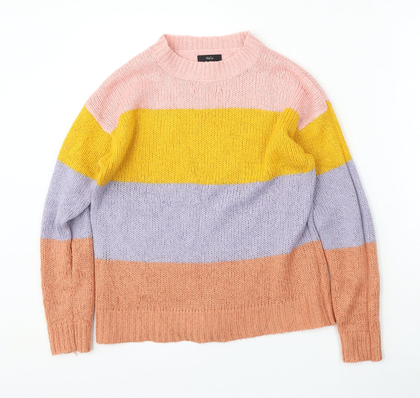 Womens UK Size 10 M&Co Multicoloured Pullover Jumper